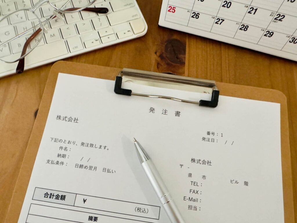 システム開発における発注書のテンプレート