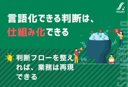 なぜその判断をしたのか？を言語化できれば、システム化は可能です