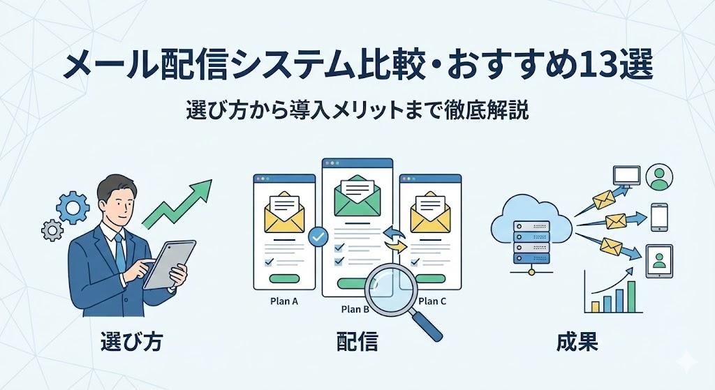 メール配信システム比較・おすすめ13選｜選び方から導入メリットまで徹底解説